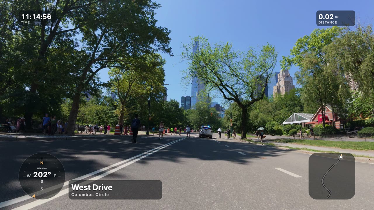 Meridian look: gauges over a Central Park bike ride